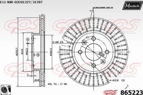 Maxtech 865223.0060 - Тормозной диск unicars.by