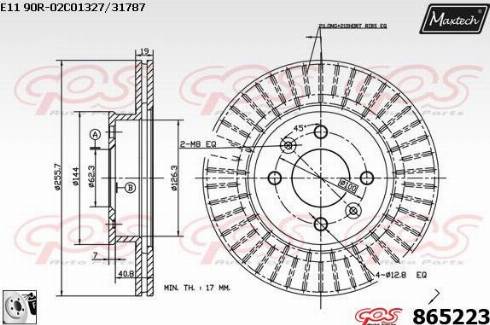 Maxtech 865223.0080 - Тормозной диск unicars.by