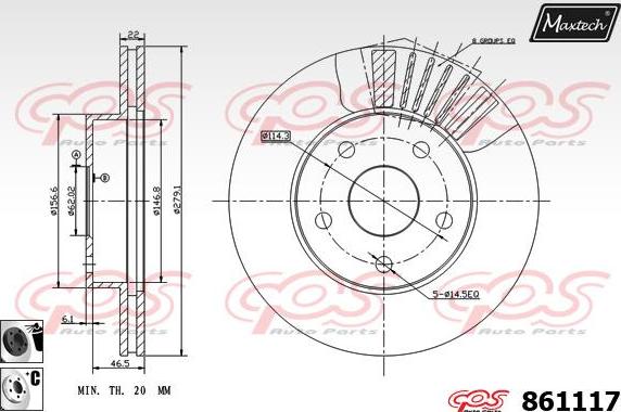 Maxtech 861090 - Тормозной диск unicars.by