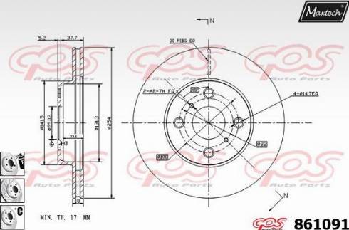 Maxtech 861091.6980 - Тормозной диск unicars.by