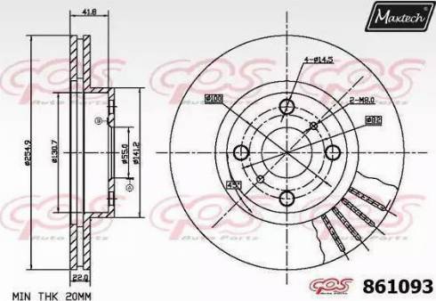 Maxtech 861093.0000 - Тормозной диск unicars.by