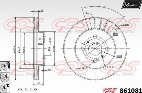 Maxtech 861081.6980 - Тормозной диск unicars.by