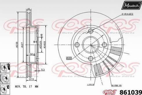 Maxtech 861039.6880 - Тормозной диск unicars.by