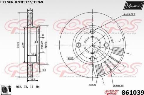 Maxtech 861039.0060 - Тормозной диск unicars.by