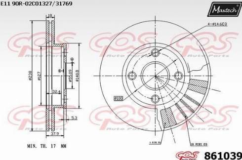 Maxtech 861039.0000 - Тормозной диск unicars.by