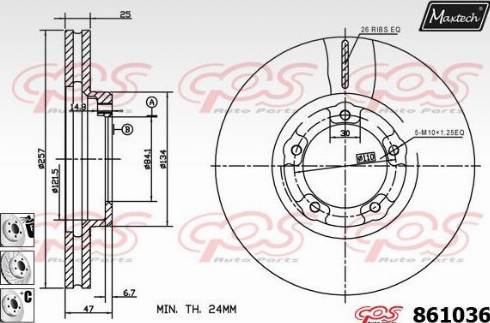 Maxtech 861036.6980 - Тормозной диск unicars.by