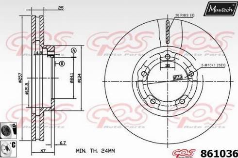 Maxtech 861036.6060 - Тормозной диск unicars.by