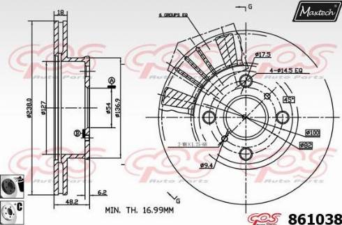 Maxtech 861038.6060 - Тормозной диск unicars.by