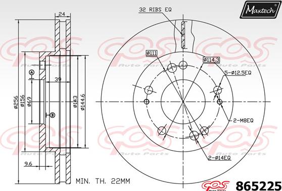 Maxtech 861038 - Тормозной диск unicars.by