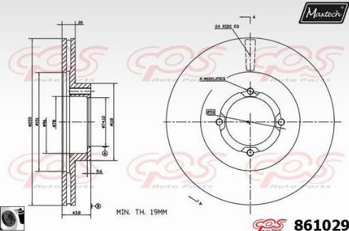 Maxtech 861029.0060 - Тормозной диск unicars.by