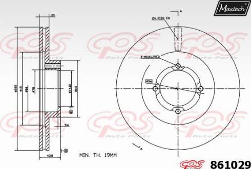 Maxtech 861029.0000 - Тормозной диск unicars.by