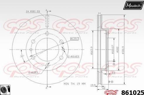 Maxtech 861025.0060 - Тормозной диск unicars.by