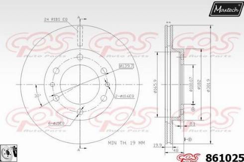 Maxtech 861025.0080 - Тормозной диск unicars.by