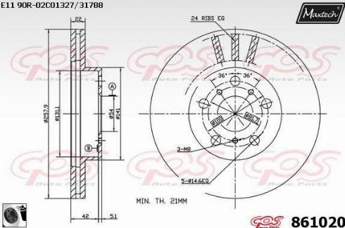 Maxtech 861020.0060 - Тормозной диск unicars.by