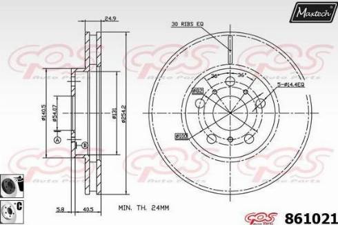 Maxtech 861021.6060 - Тормозной диск unicars.by