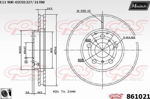 Maxtech 861021.0060 - Тормозной диск unicars.by