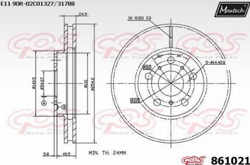 Maxtech 861021.0000 - Тормозной диск unicars.by