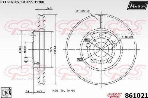 Maxtech 861021.0080 - Тормозной диск unicars.by