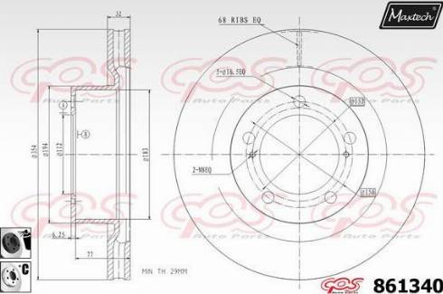 Maxtech 861340.6060 - Тормозной диск unicars.by