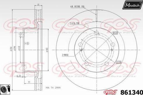 Maxtech 861340.0060 - Тормозной диск unicars.by