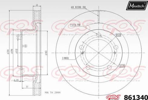 Maxtech 861340.0000 - Тормозной диск unicars.by