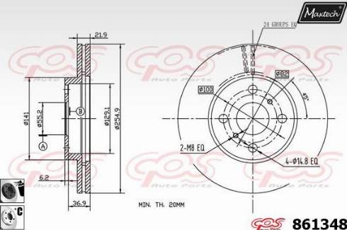 Maxtech 861348.6060 - Тормозной диск unicars.by