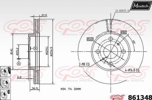 Maxtech 861348.6880 - Тормозной диск unicars.by