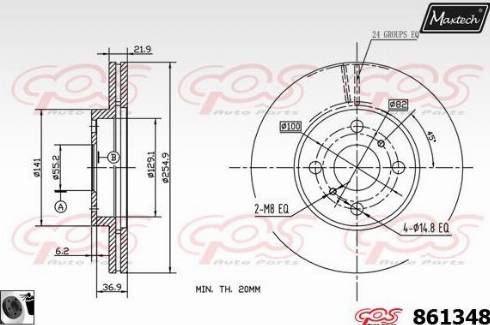 Maxtech 861348.0060 - Тормозной диск unicars.by