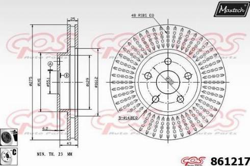 Maxtech 861217.6060 - Тормозной диск unicars.by