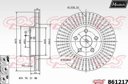 Maxtech 861217.6880 - Тормозной диск unicars.by