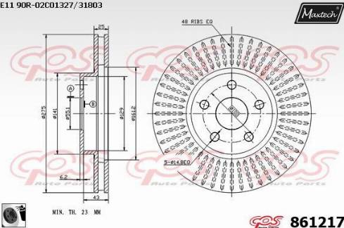 Maxtech 861217.0060 - Тормозной диск unicars.by