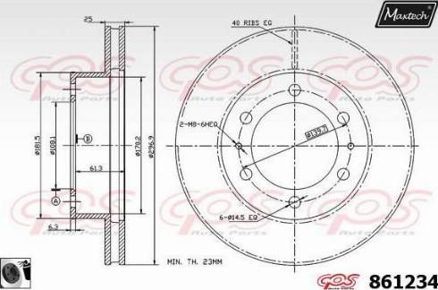 Maxtech 861234.0060 - Тормозной диск unicars.by