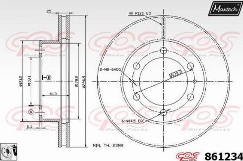 Maxtech 861234.0080 - Тормозной диск unicars.by