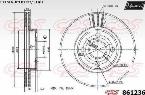 Maxtech 861236.0000 - Тормозной диск unicars.by