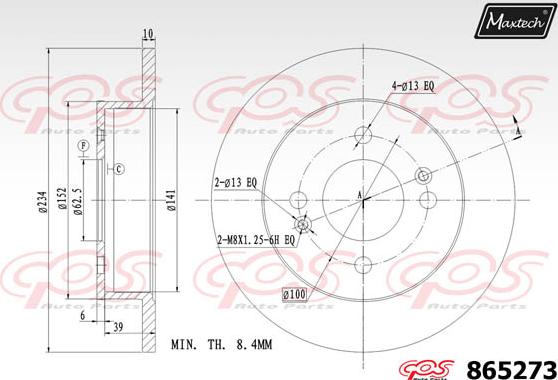 Maxtech 861236 - Тормозной диск unicars.by