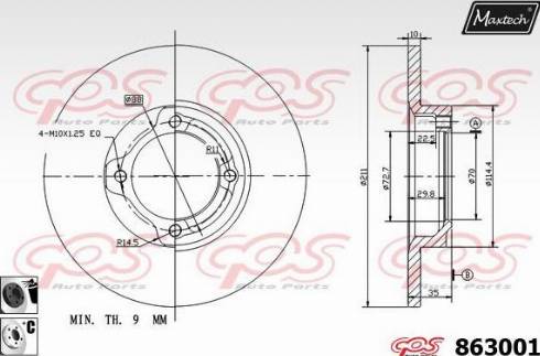 Maxtech 863001.6060 - Тормозной диск unicars.by