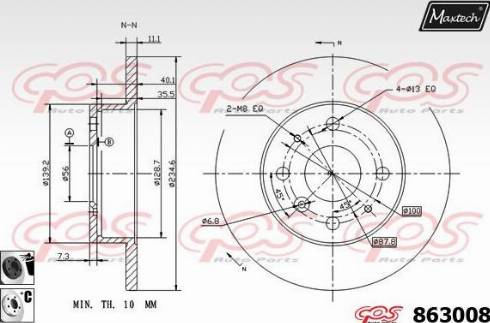 Maxtech 863008.6060 - Тормозной диск unicars.by