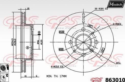 Maxtech 863010.6060 - Тормозной диск unicars.by