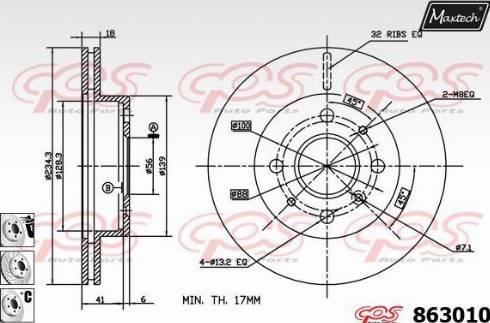 Maxtech 863010.6880 - Тормозной диск unicars.by