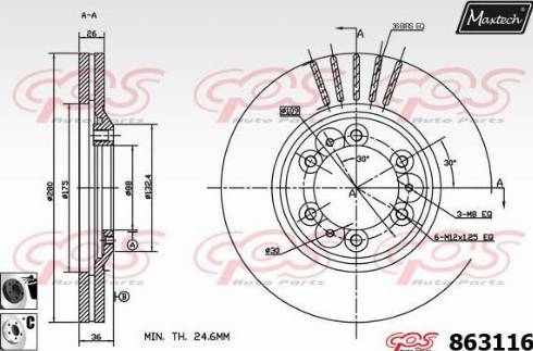 Maxtech 863116.6060 - Тормозной диск unicars.by