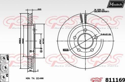 Maxtech 811169.6980 - Тормозной диск unicars.by