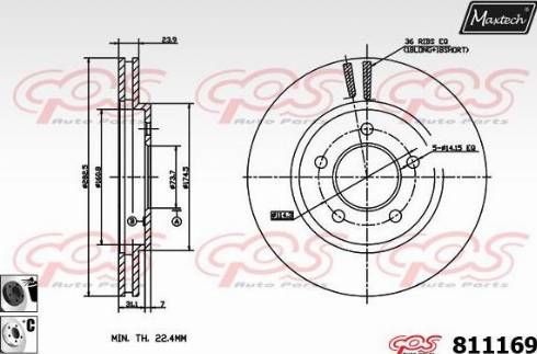 Maxtech 811169.6060 - Тормозной диск unicars.by