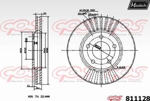 Maxtech 811128.0000 - Тормозной диск unicars.by