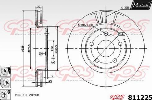 Maxtech 811225.6980 - Тормозной диск unicars.by