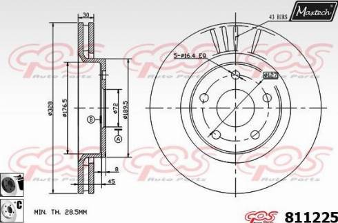 Maxtech 811225.6060 - Тормозной диск unicars.by