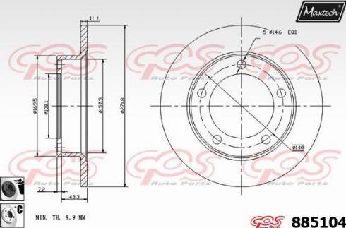 Maxtech 885104.6060 - Тормозной диск unicars.by