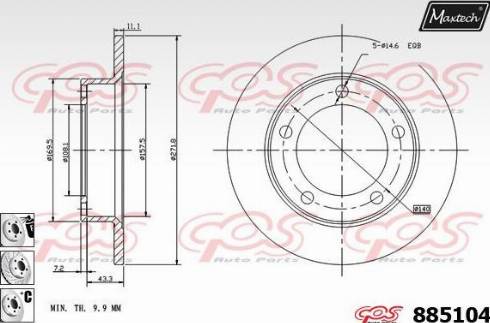 Maxtech 885104.6880 - Тормозной диск unicars.by