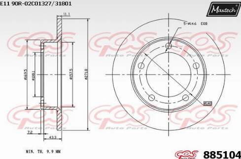 Maxtech 885104.0000 - Тормозной диск unicars.by