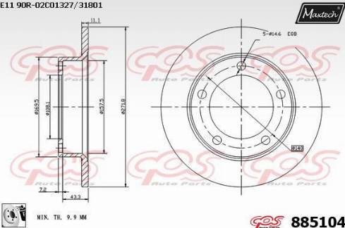 Maxtech 885104.0080 - Тормозной диск unicars.by