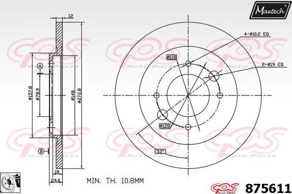 Maxtech 885101 - Тормозной диск unicars.by